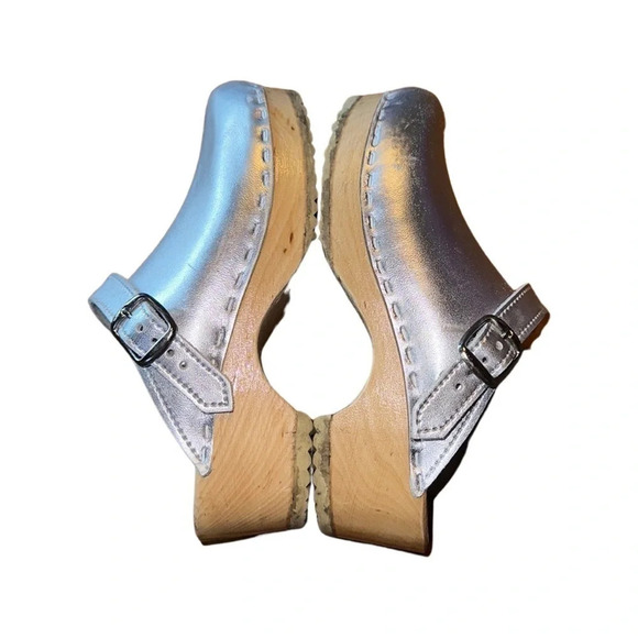 Sven Girl's Clog Silver Sling Strap Size 31/1 - Picture 6 of 8